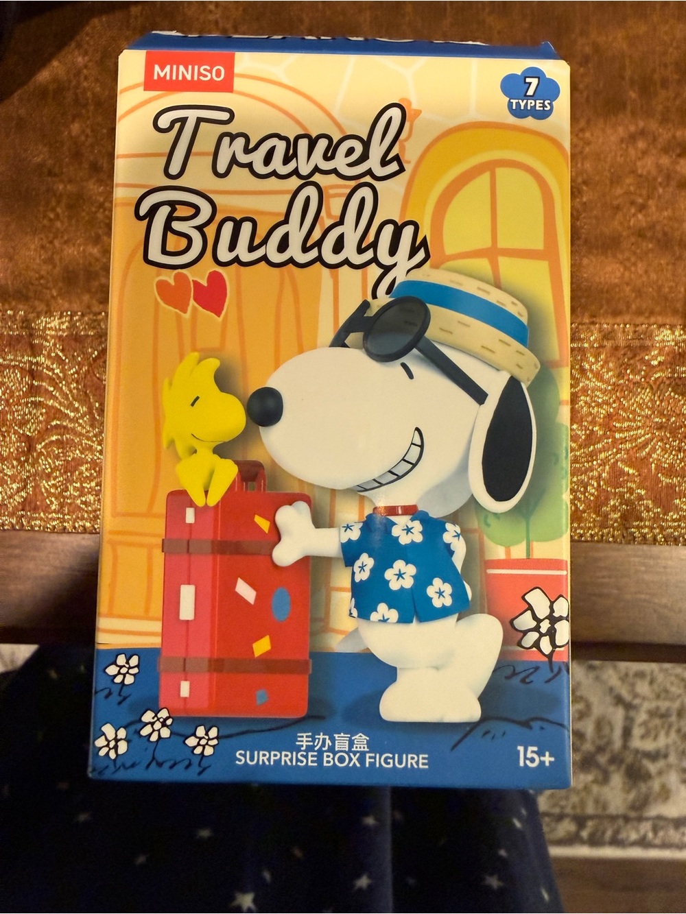 MINISO Snoopy Travel Buddy Surprise Box Figure - Blue